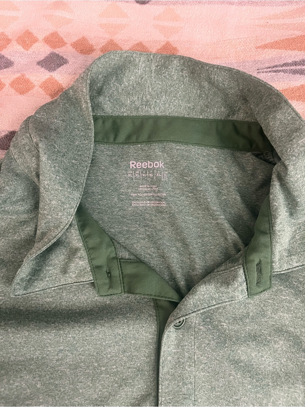 2 for 1 DEAL Reebok Men’s Heather Green & Gray Polo shirts